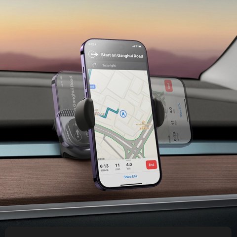 Uchwyt samochodowy elektryczny z panelem słonecznym do Tesla Model 3 / Y Baseus T-Space - czarny Uchwyt samochodowy elektryczny z panelem słonecznym do Tesla Model 3 / Y Baseus T-Space - czarny