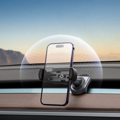 Uchwyt samochodowy elektryczny z panelem słonecznym do Tesla Model 3 / Y Baseus T-Space - czarny Uchwyt samochodowy elektryczny z panelem słonecznym do Tesla Model 3 / Y Baseus T-Space - czarny
