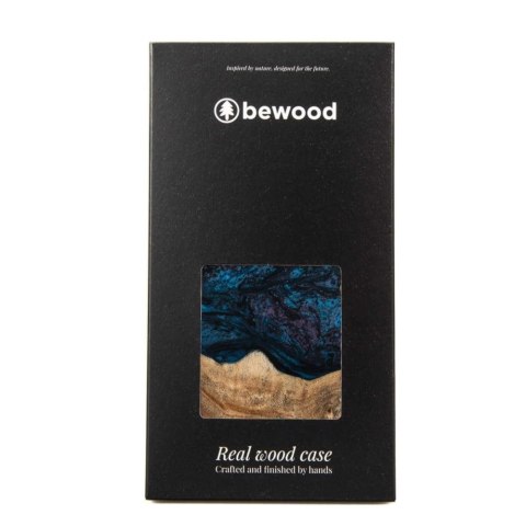 Etui Bewood Unique MagSafe Neptun z drewna i żywicy na iPhone 12 / 12 Pro - granatowo-czarne Etui Bewood Unique MagSafe Neptun z drewna i żywicy na iPhone 12 / 12 Pro - granatowo-czarne