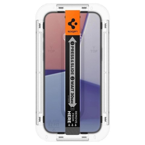Szkło hartowane Spigen Glas.tR EZ Fit na iPhone 15 Plus / 16 Plus Szkło hartowane Spigen Glas.tR EZ Fit na iPhone 15 Plus / 16 Plus