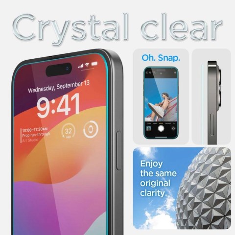 Szkło hartowane Spigen Glas.tR EZ Fit na iPhone 15 Plus / 16 Plus Szkło hartowane Spigen Glas.tR EZ Fit na iPhone 15 Plus / 16 Plus