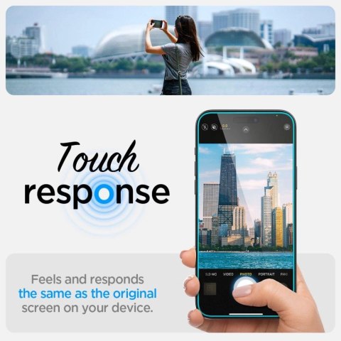 Szkło hartowane Spigen Glas.tR EZ Fit na iPhone 15 Plus / 16 Plus Szkło hartowane Spigen Glas.tR EZ Fit na iPhone 15 Plus / 16 Plus