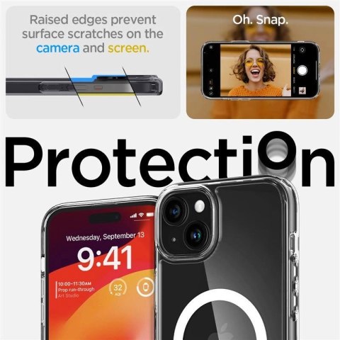Etui Spigen Crystal Hybrid MagSafe na iPhone 15 Plus - przezroczyste Etui Spigen Crystal Hybrid MagSafe na iPhone 15 Plus - przezroczyste