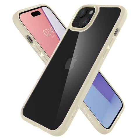 Etui Spigen Crystal Hybrid na iPhone 15 Plus - przezroczysto-beżowe Etui Spigen Crystal Hybrid na iPhone 15 Plus - przezroczysto-beżowe