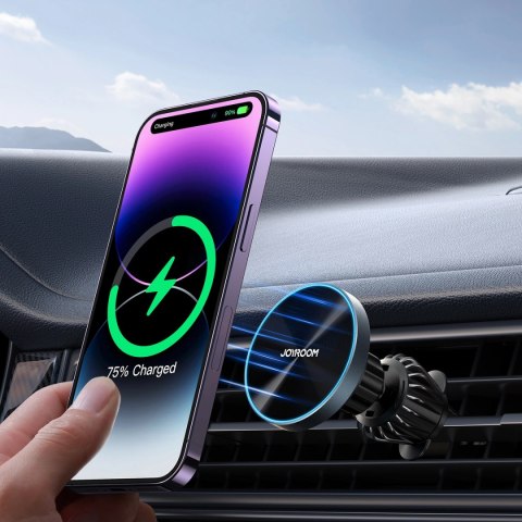 Joyroom magnetyczny uchwyt samochodowy bezprzewodowa ładowarka 15W na kratkę wentylacyjną nawiew czarna (JR-ZS240 Pro) Joyroom magnetyczny uchwyt samochodowy bezprzewodowa ładowarka 15W na kratkę wentylacyjną nawiew czarna (JR-ZS240 Pro)