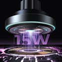 Joyroom magnetyczny uchwyt samochodowy bezprzewodowa ładowarka 15W na kratkę wentylacyjną nawiew czarna (JR-ZS240 Pro)