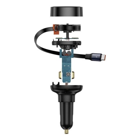 Ładowarka samochodowa Baseus Enjoyment Pro USB-C (żeńskie) / USB-C (męskie) 60W - czarna Ładowarka samochodowa Baseus Enjoyment Pro USB-C (żeńskie) / USB-C (męskie) 60W - czarna