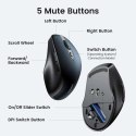 Bezprzewodowa mysz Ugreen MU101 ergonomiczna Bluetooth 2.4 GHz - niebieska