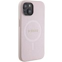 Etui Guess Saffiano MagSafe do iPhone 15 Plus - różowe