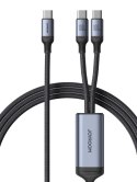 Kabel Joyroom Speedy Series S-A21 2w1 USB-C - USB-C / USB-C 100W 1.5m - czarny