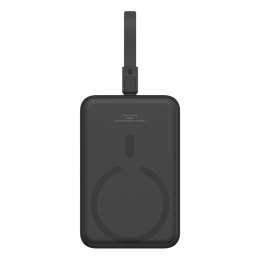 Powerbank Baseus Magnetic Mini MagSafe 10000mAh 20W z wbudowanym kablem Lightning - czarny + kabel Baseus Simple Series USB-C - 