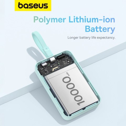 Powerbank Baseus Magnetic Mini MagSafe 10000mAh 20W z wbudowanym kablem Lightning - niebieski + kabel Baseus Simple Series USB-C Powerbank Baseus Magnetic Mini MagSafe 10000mAh 20W z wbudowanym kablem Lightning - niebieski + kabel Baseus Simple Series USB-C