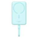 Powerbank Baseus Magnetic Mini MagSafe 10000mAh 30W z wbudowanym kablem USB-C - niebieski + kabel Baseus Simple Series USB-C - U
