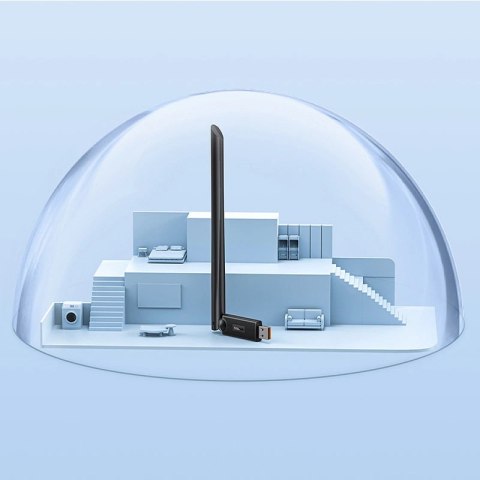 Karta sieciowa USB Baseus BS-OH173 650Mb/s 5 GHz - czarna Karta sieciowa USB Baseus BS-OH173 650Mb/s 5 GHz - czarna
