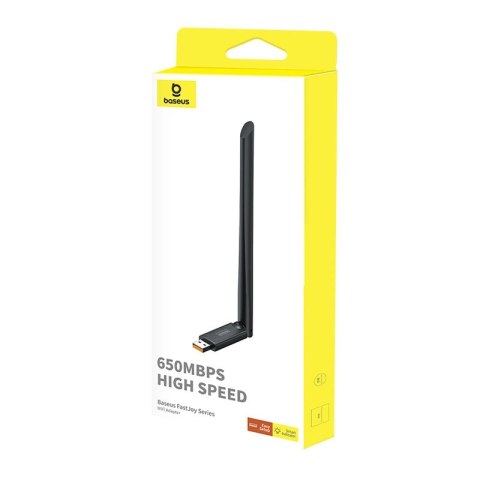 Karta sieciowa USB Baseus BS-OH173 650Mb/s 5 GHz - czarna Karta sieciowa USB Baseus BS-OH173 650Mb/s 5 GHz - czarna