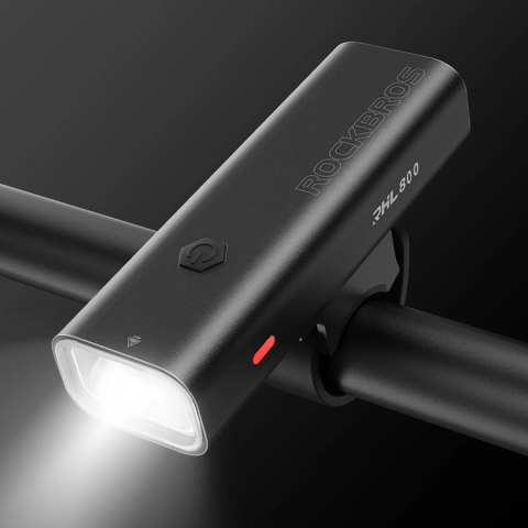 Lampka rowerowa przednia Rockbros 24710012001 800 lm + kabel USB-C - USB-A - czarna Lampka rowerowa przednia Rockbros 24710012001 800 lm + kabel USB-C - USB-A - czarna