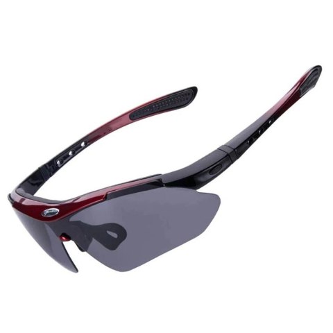 Okulary rowerowe Rockbros 10141 fotochromowe UV400 - czerwone Okulary rowerowe Rockbros 10141 fotochromowe UV400 - czerwone