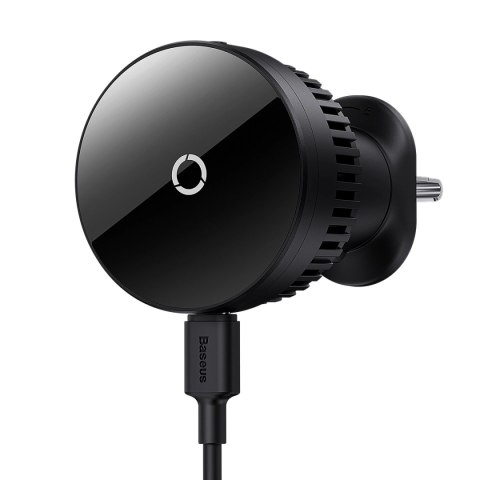 Uchwyt samochodowy Baseus MagPro Series z ładowarką indukcyjną 15W na kratkę nawiewu - czarny Uchwyt samochodowy Baseus MagPro Series z ładowarką indukcyjną 15W na kratkę nawiewu - czarny