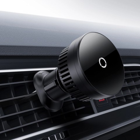 Uchwyt samochodowy Baseus MagPro Series z ładowarką indukcyjną 15W na kratkę nawiewu - czarny Uchwyt samochodowy Baseus MagPro Series z ładowarką indukcyjną 15W na kratkę nawiewu - czarny