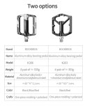 Zestaw pedałów rowerowych Rockbros K203-BK - czarny