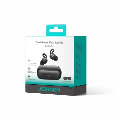 Słuchawki bezprzewodowe TWS Joyroom JR-TS1 Cozydots Series z Bluetooth 5.3, tłumieniem hałasu - czarne Słuchawki bezprzewodowe TWS Joyroom JR-TS1 Cozydots Series z Bluetooth 5.3, tłumieniem hałasu - czarne