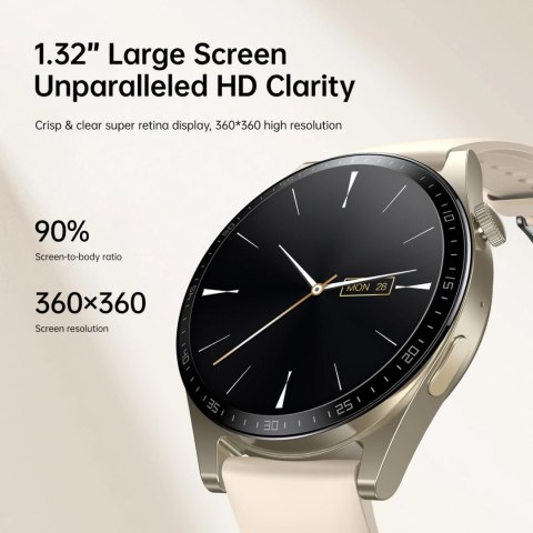 Smartwatch Joyroom Classic Series JR-FC2 z funkcją odbierania połączeń / ochroną IP68 - złoty Smartwatch Joyroom Classic Series JR-FC2 z funkcją odbierania połączeń / ochroną IP68 - złoty