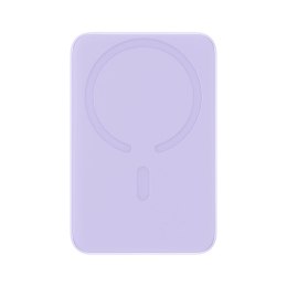 Powerbank Baseus Magnetic Mini indukcyjny 10000mAh 20W - fioletowy + kabel USB-C - USB-C