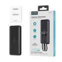 Powerbank Choetech B654 10000mAh 22.5W USB-A / USB-C / micro USB z wbudowanym kablem USB-C / Lightning - czarny
