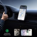 Joyroom uchwyt samochodowy do telefonu z ładowarką indukcyjną (kompatybilną z MagSafe) z wentylatorem na kratkę nawiewu - czarny