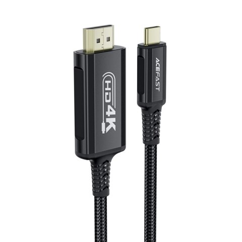 Kabel Acefast C1 wideo USB-C / HDMI 4K 60Hz HDR 1.8m - czarny Kabel Acefast C1 wideo USB-C / HDMI 4K 60Hz HDR 1.8m - czarny