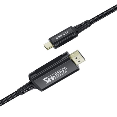 Kabel Acefast C1 wideo USB-C / HDMI 4K 60Hz HDR 1.8m - czarny Kabel Acefast C1 wideo USB-C / HDMI 4K 60Hz HDR 1.8m - czarny