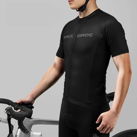 Koszulka rowerowa Rockbros 15120002007 z krótkim rękawem XXXXL - czarna Koszulka rowerowa Rockbros 15120002007 z krótkim rękawem XXXXL - czarna