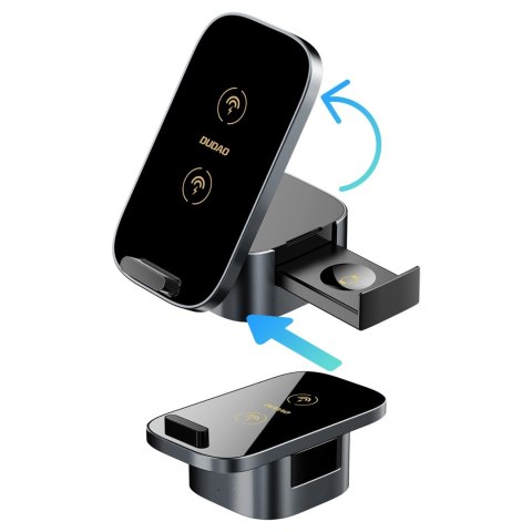 Ładowarka Dudao A11Pro+ indukcyjna 15W 3w1 do telefonu / smartwatcha / słuchawek - czarna Ładowarka Dudao A11Pro+ indukcyjna 15W 3w1 do telefonu / smartwatcha / słuchawek - czarna