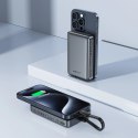 Powerbank Acefast M10 magnetyczny 2x USB-C PD 30W z ładowaniem indukcyjnym 15W i kablem USB-C - czarny