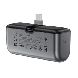 Powerbank Acefast M9 5000mAh USB-C (męski) / USB-C (żeński) PD 20W - czarny