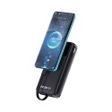 Powerbank Dudao K15Pro 20000mAh 22.5W PD USB-C / USB-A / wbudowane kable Lightning i USB-C - czarny