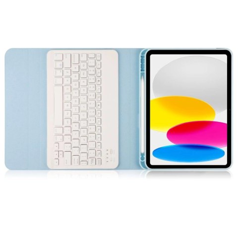 Etui Tech-Protect SC Pen + Keyboard z klawiaturą na iPad 10.9" 2022 - jasnoniebieskie Etui Tech-Protect SC Pen + Keyboard z klawiaturą na iPad 10.9" 2022 - jasnoniebieskie
