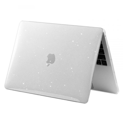 Etui Tech-Protect SmartShell na MacBook Air 13" 2018-2020 - przezroczysto-brokatowe Etui Tech-Protect SmartShell na MacBook Air 13" 2018-2020 - przezroczysto-brokatowe