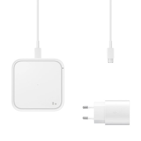 Ładowarka Samsung Wireless Charger Pad EP-P2400TWEGEU indukcyjna 15W + ładowarka sieciowa + kabel USB-C - biała Ładowarka Samsung Wireless Charger Pad EP-P2400TWEGEU indukcyjna 15W + ładowarka sieciowa + kabel USB-C - biała