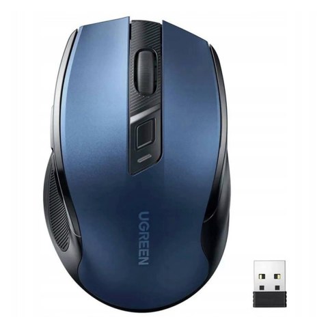 Mysz Ugreen MU006 optyczna bezprzewodowa USB 2.4GHz 4000 DPI - niebieska Mysz Ugreen MU006 optyczna bezprzewodowa USB 2.4GHz 4000 DPI - niebieska
