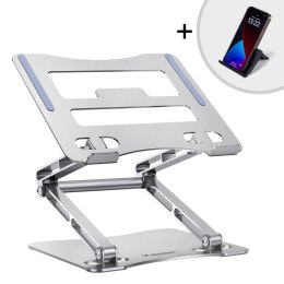 Podstawka pod laptopa, tablet Wozinsky WRS-CPY75DSS aluminiowa + Gratis! podstawka do smartfona - srebrna