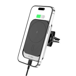 Uchwyt Tech-Protect CW19 samochodowy magnetyczny MagSafe z ładowarką indukcyjną 15W na kratkę wentylacji - czarny