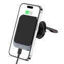 Uchwyt Tech-Protect MM15W-V2 samochodowy na telefon z ładowarką indukcyjną MagSafe 15W na kratkę nawiewu - czarny
