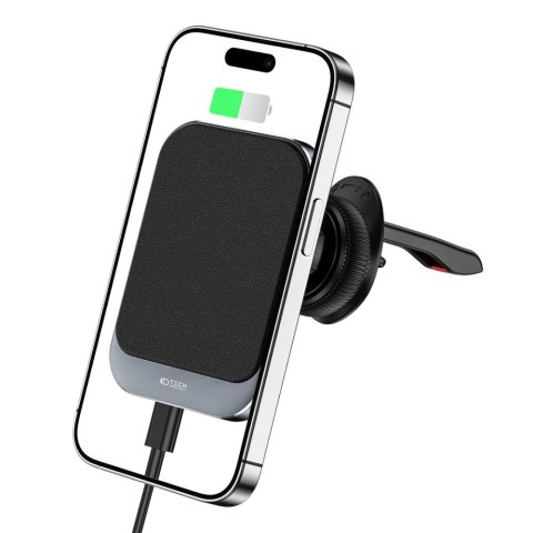 Uchwyt Tech-Protect MM15W-V2 samochodowy na telefon z ładowarką indukcyjną MagSafe 15W na kratkę nawiewu - czarny Uchwyt Tech-Protect MM15W-V2 samochodowy na telefon z ładowarką indukcyjną MagSafe 15W na kratkę nawiewu - czarny