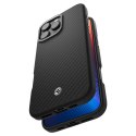 Etui Spigen Enzo Aramid Mag z MagSafe na iPhone 16 Pro Max - czarno-srebrne