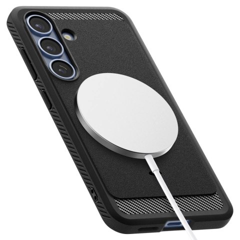 Etui Spigen Rugged Armor Mag MagSafe na Samsung Galaxy S25 - czarny-mat Etui Spigen Rugged Armor Mag MagSafe na Samsung Galaxy S25 - czarny-mat