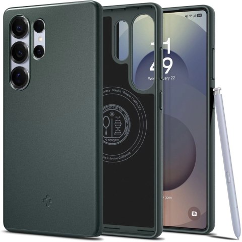 Etui Spigen Thin Fit Mag na Samsung Galaxy S25 Ultra - zielone Etui Spigen Thin Fit Mag na Samsung Galaxy S25 Ultra - zielone