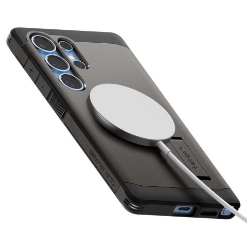 Etui Spigen Tough Armor MagSafe na Samsung Galaxy S25 Ultra - szary Etui Spigen Tough Armor MagSafe na Samsung Galaxy S25 Ultra - szary