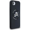 Etui Karl Lagerfeld Liquid Silicone Karl & Choupette Heads z MagSafe na iPhone 16e - czarne
