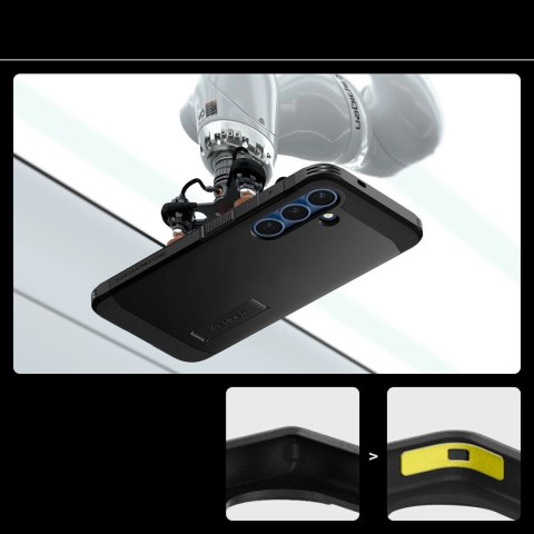 Etui Spigen Tough Armor MagSafe na Samsung Galaxy S25 - czarne Etui Spigen Tough Armor MagSafe na Samsung Galaxy S25 - czarne